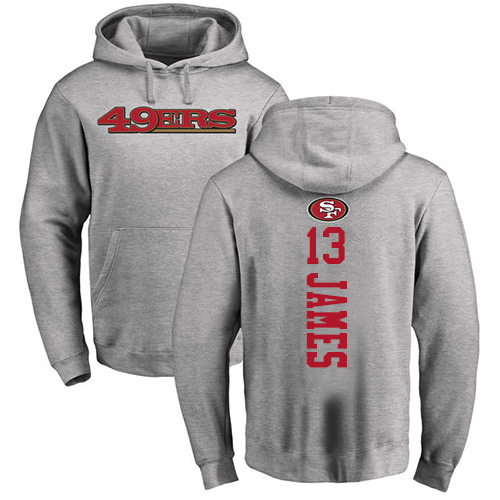 Men San Francisco 49ers Ash Richie James Backer #13 Pullover NFL Hoodie Sweatshirts->san francisco 49ers->NFL Jersey